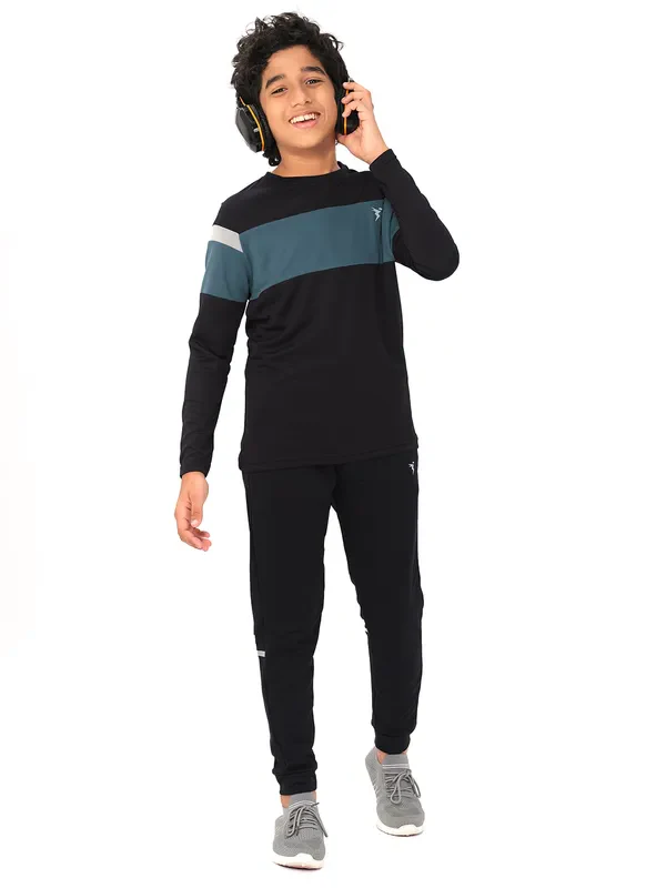 Boys Colorblock Slim Fit Crew Neck T-shirt with DOUBLE COOL - Image 2
