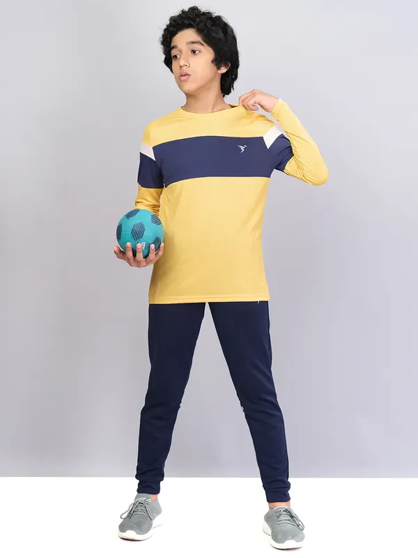 Boys Colorblock Slim Fit Crew Neck T-shirt with DOUBLE COOL - Image 2