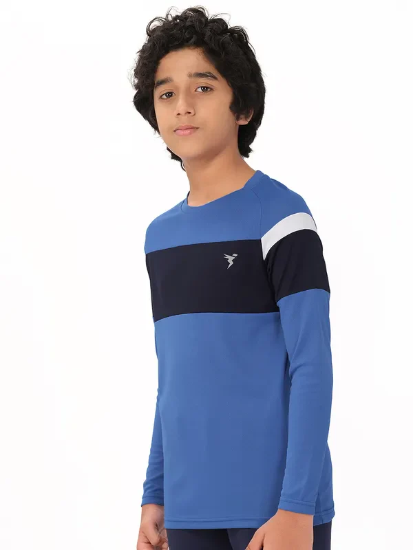 Boys Colorblock Slim Fit Crew Neck T-shirt with DOUBLE COOL - Image 4