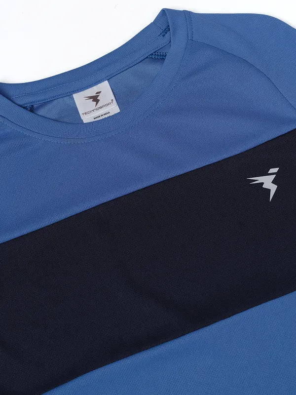 Boys Colorblock Slim Fit Crew Neck T-shirt with DOUBLE COOL - Image 7
