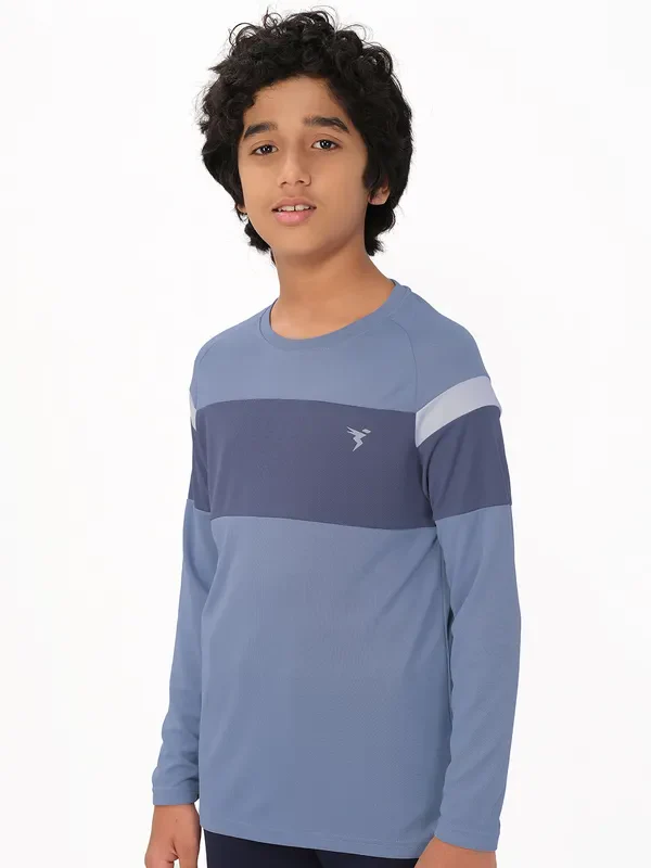 Boys Colorblock Slim Fit Crew Neck T-shirt with DOUBLE COOL - Image 4