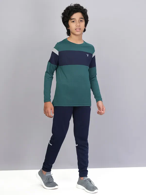 Boys Colorblock Slim Fit Crew Neck T-shirt with DOUBLE COOL - Image 2