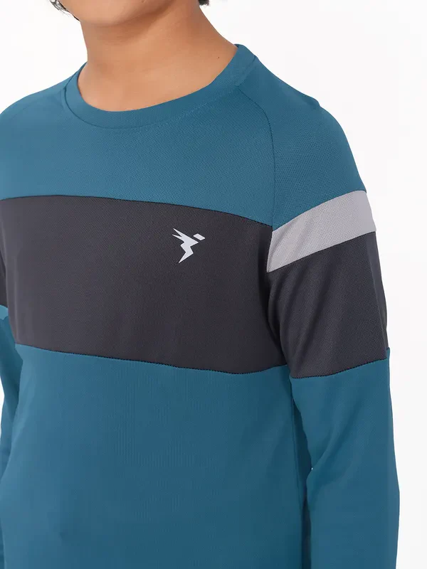 Boys Colorblock Slim Fit Crew Neck T-shirt with DOUBLE COOL - Image 4
