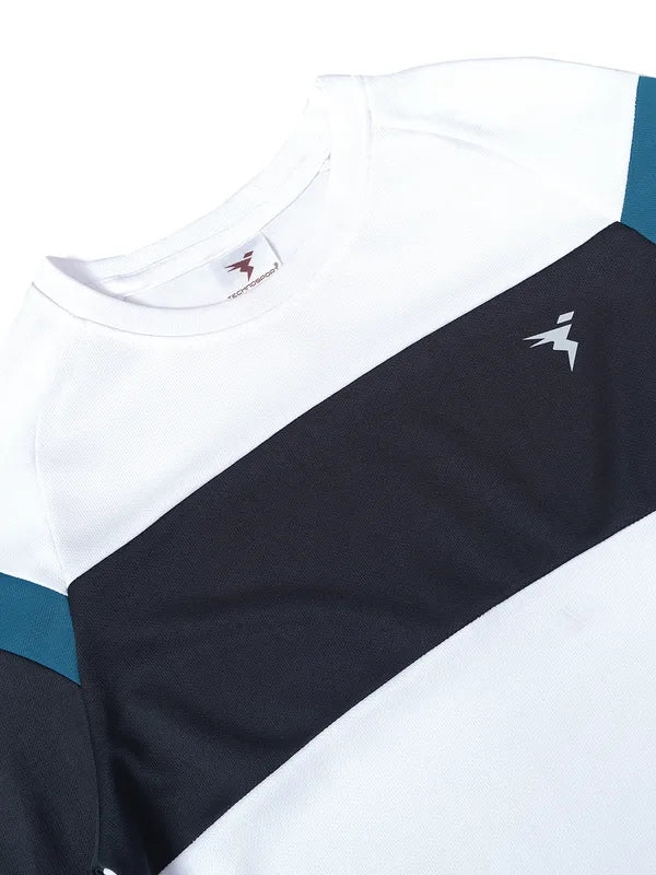 Boys Colorblock Slim Fit Crew Neck T-shirt with DOUBLE COOL - Image 7