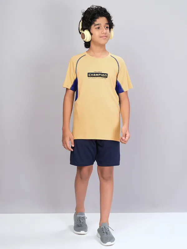 Boys Printed Slim Fit Crew Neck T-shirt with TECHNO COOL+ - Image 4