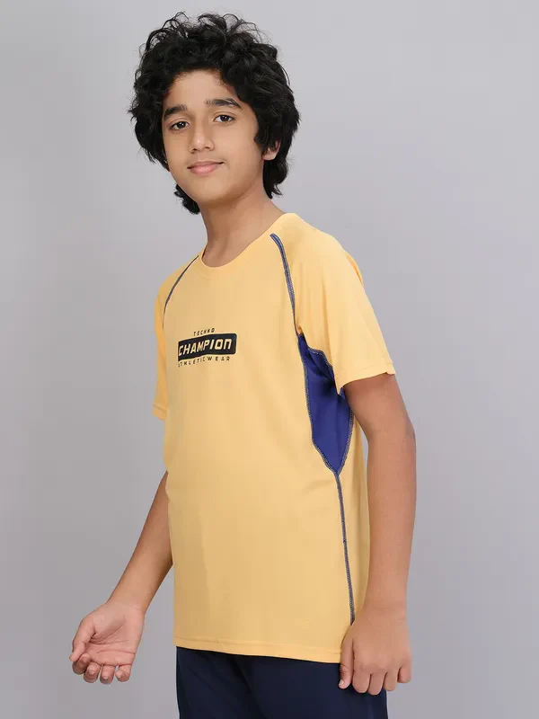 Boys Printed Slim Fit Crew Neck T-shirt with TECHNO COOL+ - Image 6