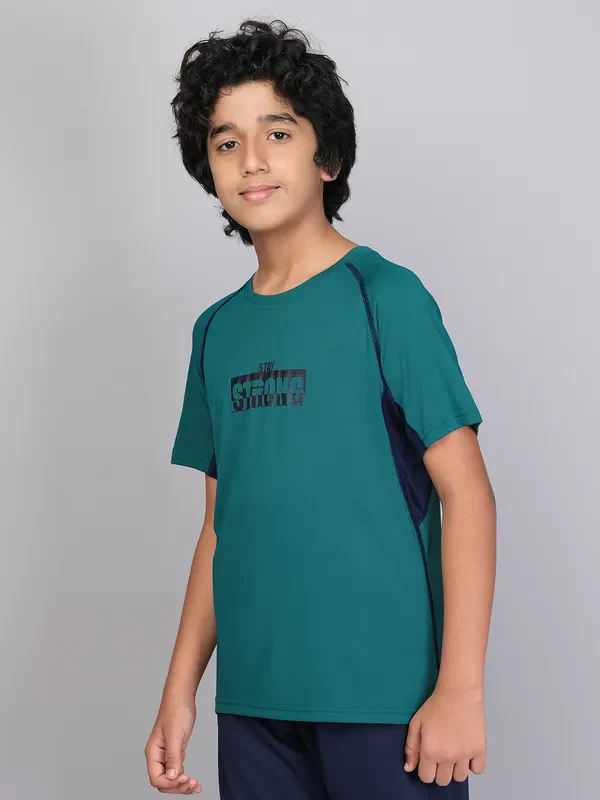 Boys Printed Slim Fit Crew Neck T-shirt with TECHNO COOL+ - Image 5