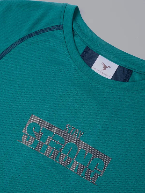 Boys Printed Slim Fit Crew Neck T-shirt with TECHNO COOL+ - Image 7