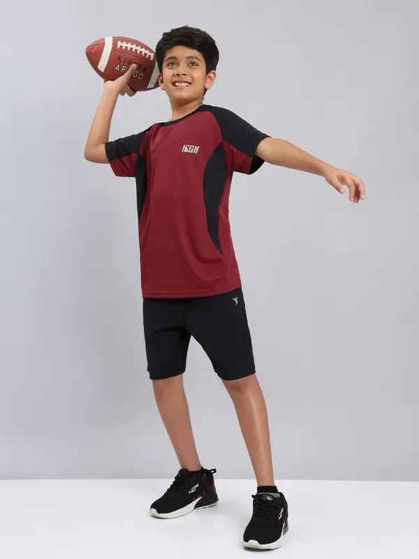 Boys Colorblock Slim Fit Crew Neck T-shirt with TECHNO COOL+ - Image 7