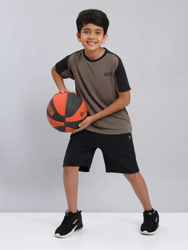 Boys Colorblock Slim Fit Crew Neck T-shirt with TECHNO COOL+ - Image 2