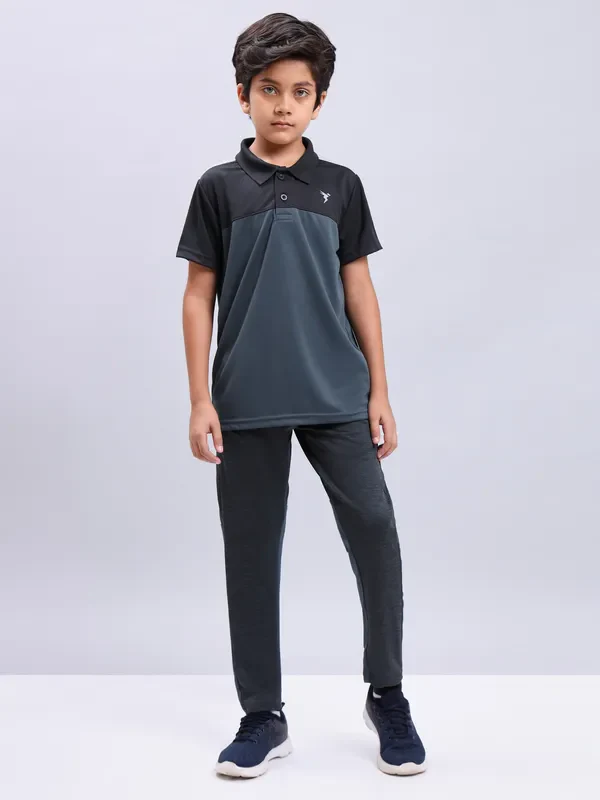 Boys Colorblock Slim Fit Polo T-shirt with TECHNO COOL+ - Image 2