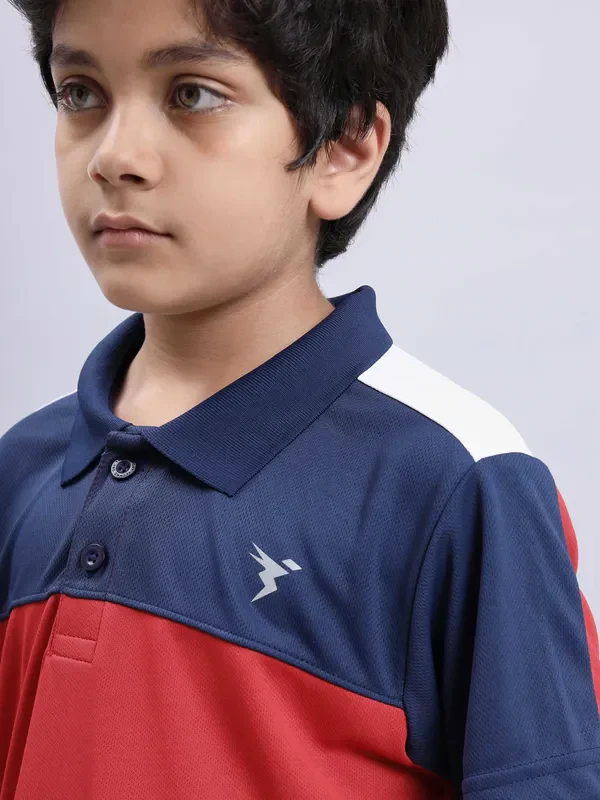 Boys Colorblock Slim Fit Polo T-shirt with TECHNO COOL+ - Image 6
