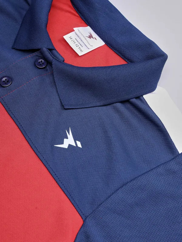 Boys Colorblock Slim Fit Polo T-shirt with TECHNO COOL+ - Image 7