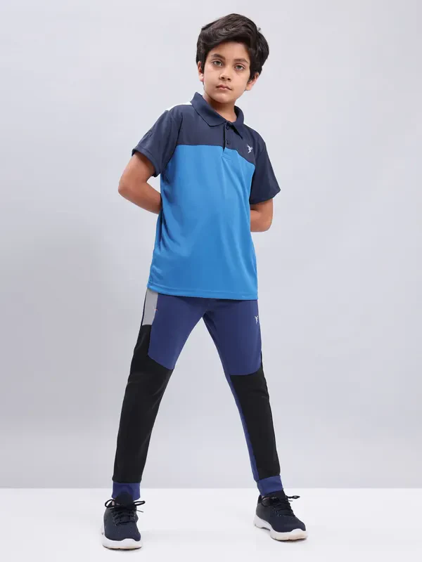 Boys Colorblock Slim Fit Polo T-shirt with TECHNO COOL+ - Image 3