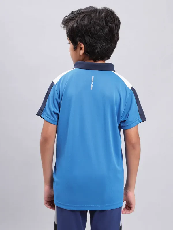 Boys Colorblock Slim Fit Polo T-shirt with TECHNO COOL+ - Image 4
