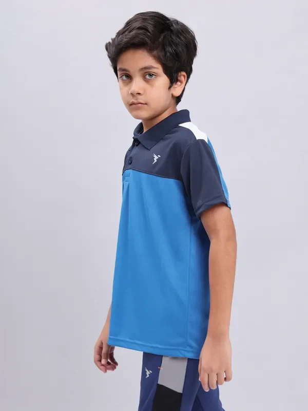 Boys Colorblock Slim Fit Polo T-shirt with TECHNO COOL+ - Image 5