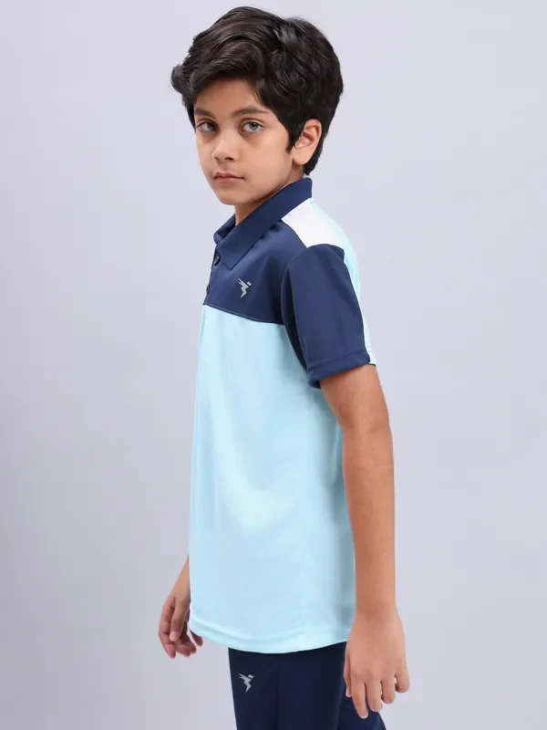 Boys Colorblock Slim Fit Polo T-shirt with TECHNO COOL+ - Image 5