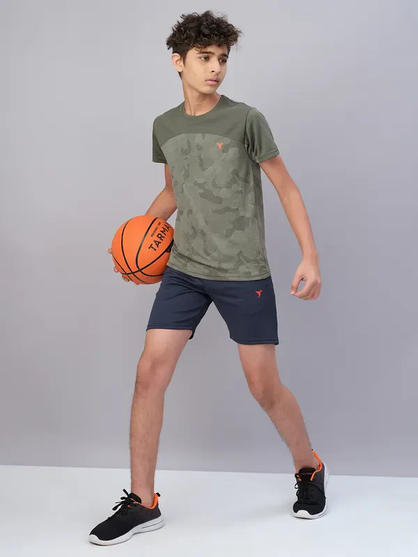 Boys Solid Slim Fit Shorts with TECHNO GUARD - Image 10