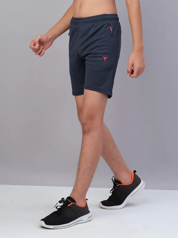 Boys Solid Slim Fit Shorts with TECHNO GUARD - Image 12