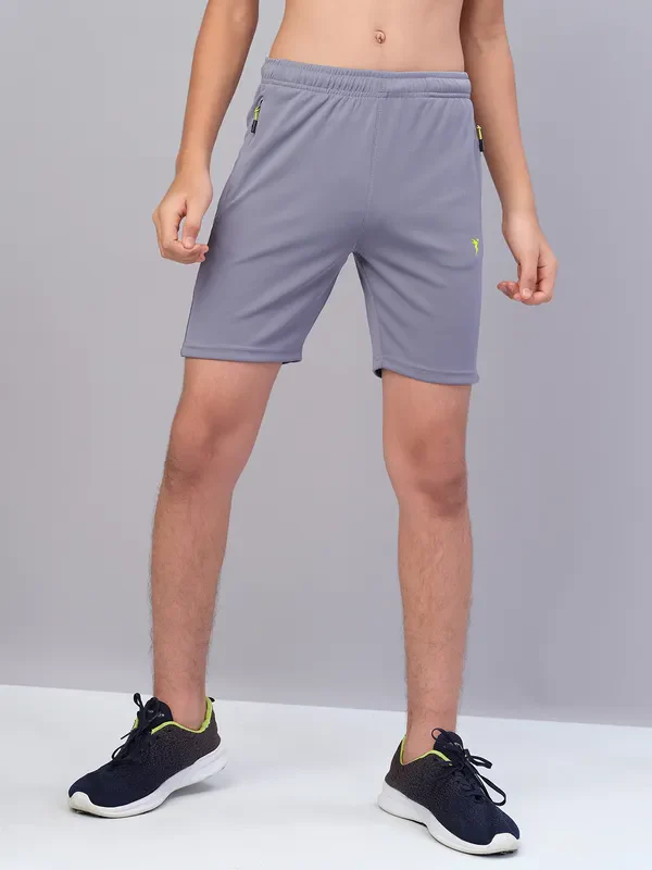 Boys Solid Slim Fit Shorts with TECHNO GUARD - Image 25