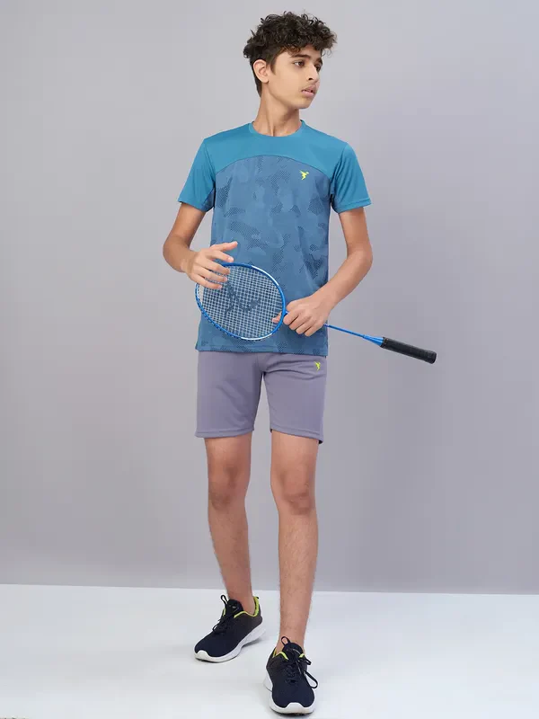 Boys Solid Slim Fit Shorts with TECHNO GUARD - Image 26