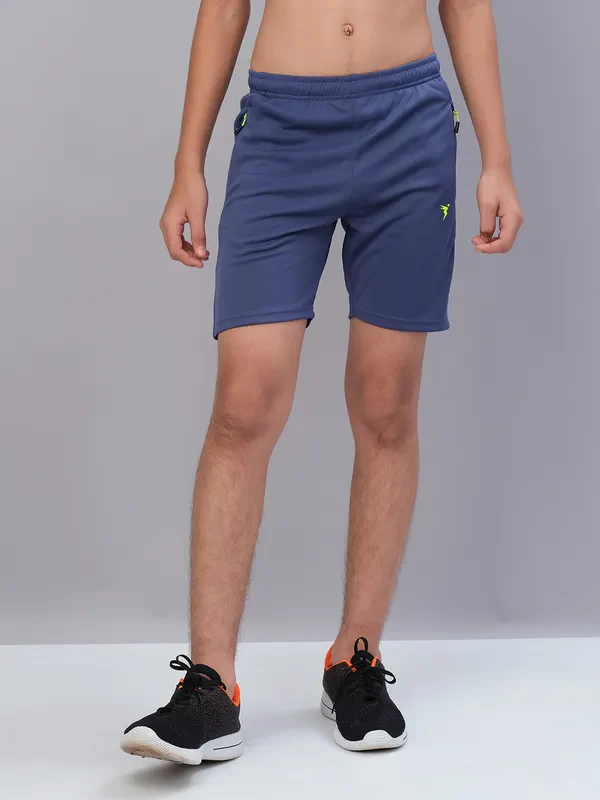 Boys Solid Slim Fit Shorts with TECHNO GUARD - Image 33