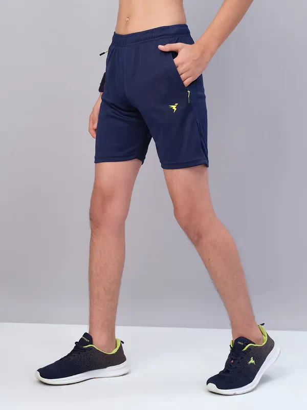 Boys Solid Slim Fit Shorts with TECHNO GUARD - Image 45