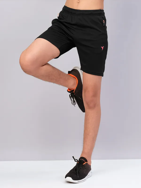 Boys Solid Slim Fit Shorts with TECHNO GUARD - Image 5