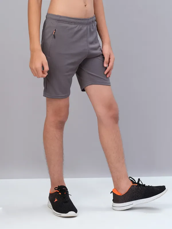 Boys Solid Slim Fit Shorts with TECHNO GUARD - Image 53