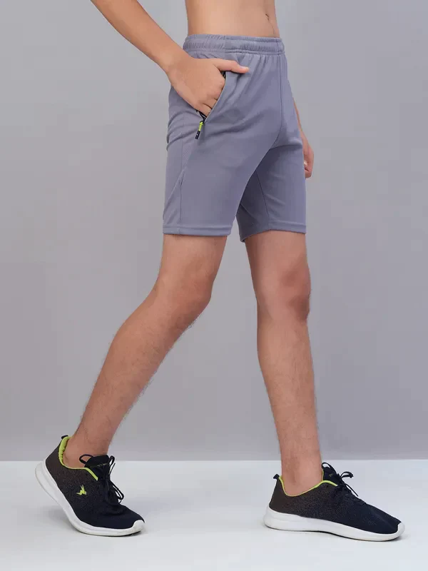 Boys Solid Slim Fit Shorts with TECHNO GUARD - Image 29