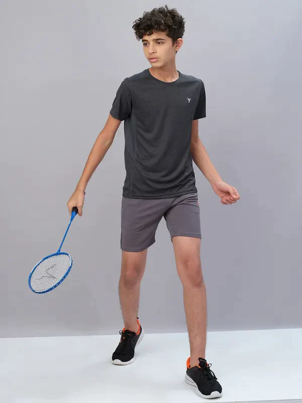 Boys Solid Slim Fit Shorts with TECHNO GUARD - Image 50