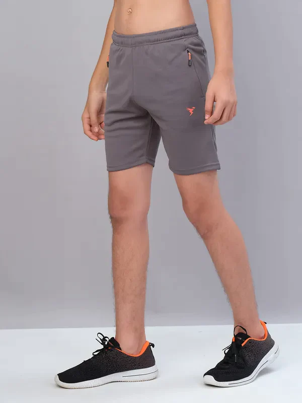 Boys Solid Slim Fit Shorts with TECHNO GUARD - Image 52
