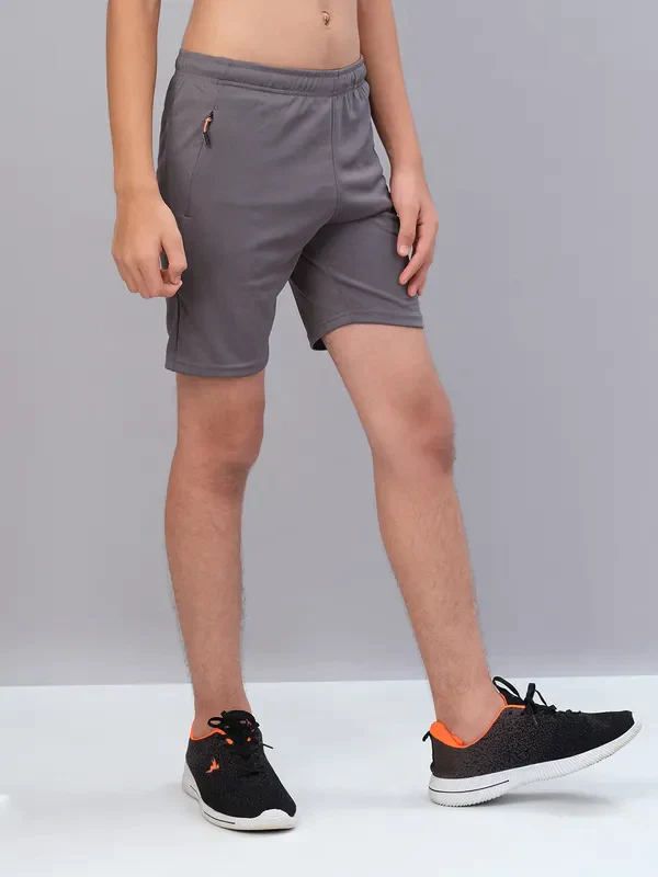 Boys Solid Slim Fit Shorts with TECHNO GUARD - Image 53