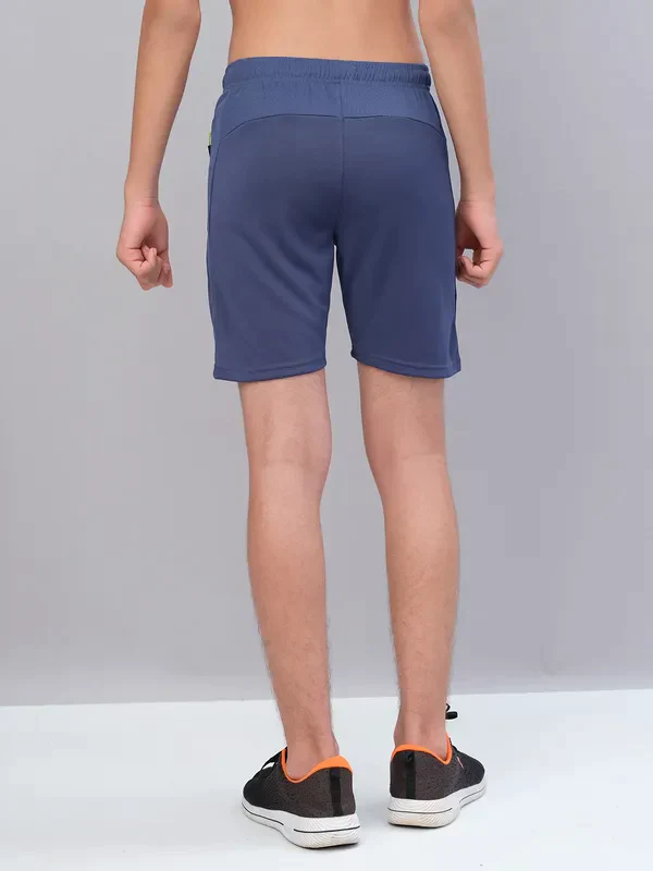 Boys Solid Slim Fit Shorts with TECHNO GUARD - Image 4