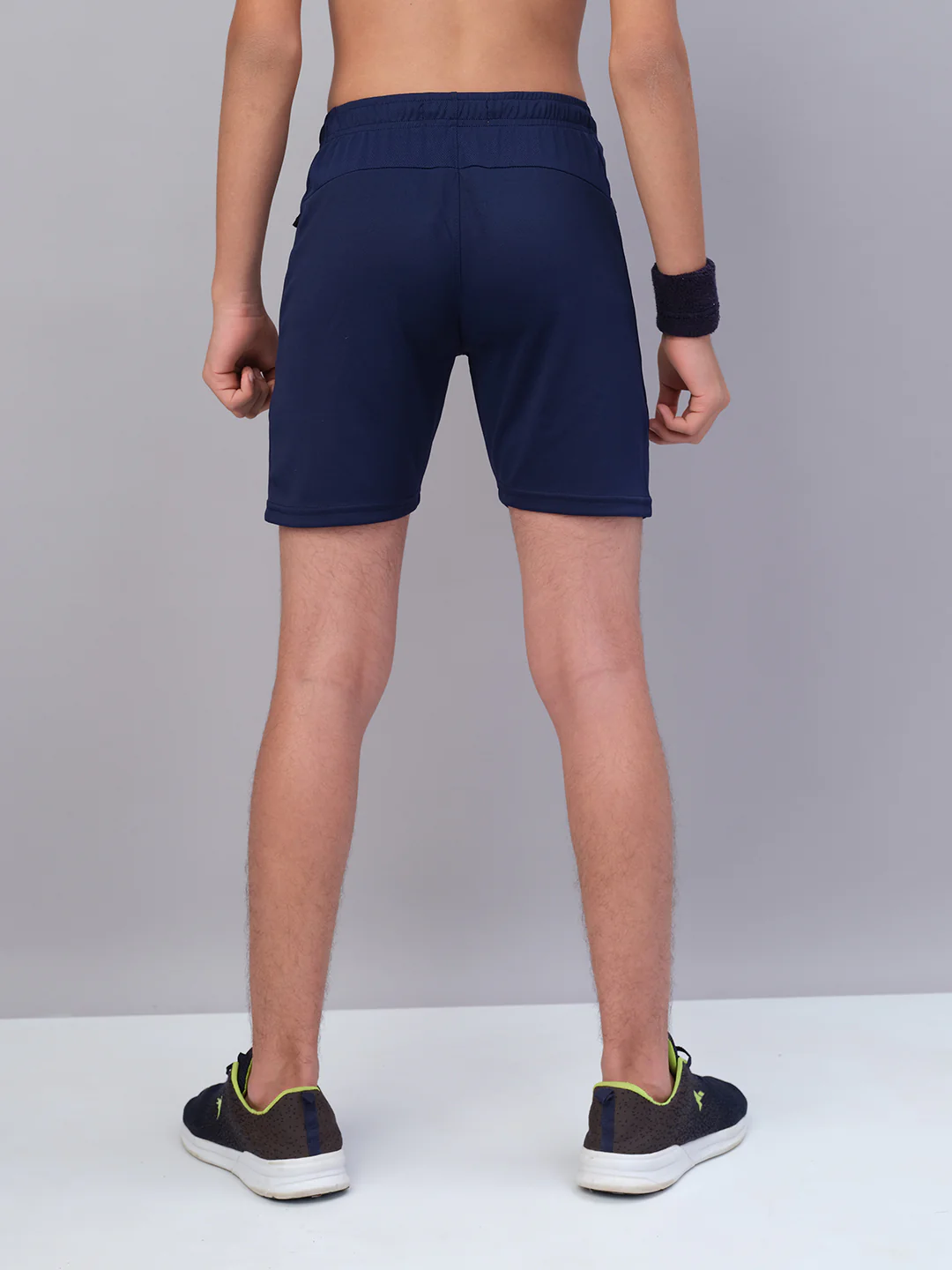 Boys Solid Slim Fit Shorts with TECHNO GUARD - Image 3
