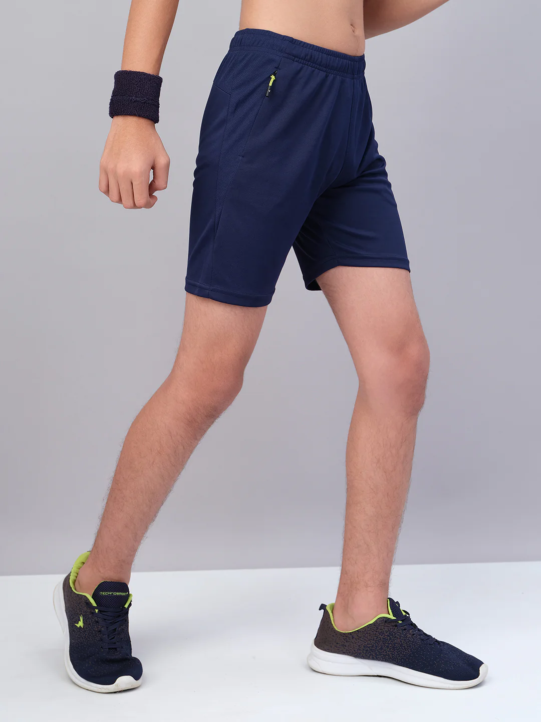 Boys Solid Slim Fit Shorts with TECHNO GUARD - Image 4