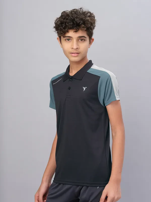 Boys Colorblock Slim Fit Polo T-shirt with TECHNO COOL - Image 6