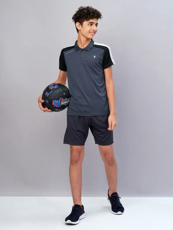 Boys Colorblock Slim Fit Polo T-shirt with TECHNO COOL - Image 4