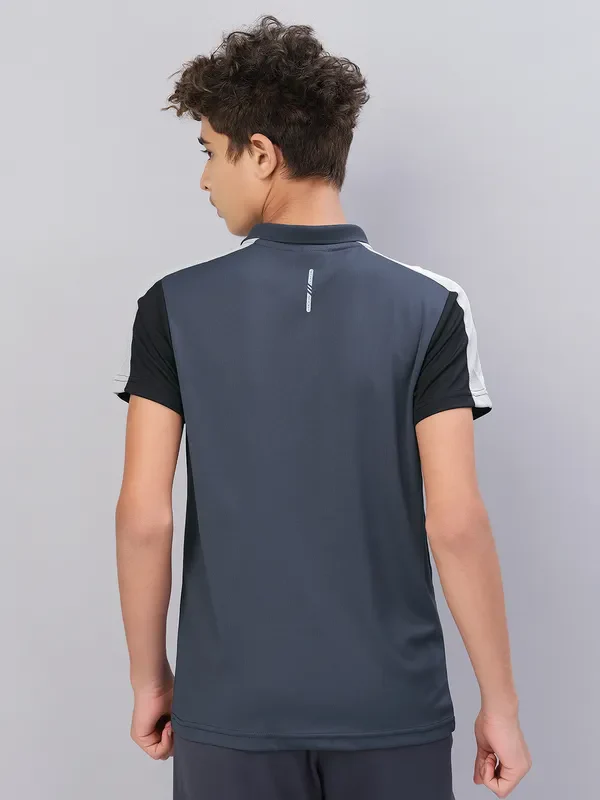 Boys Colorblock Slim Fit Polo T-shirt with TECHNO COOL - Image 5