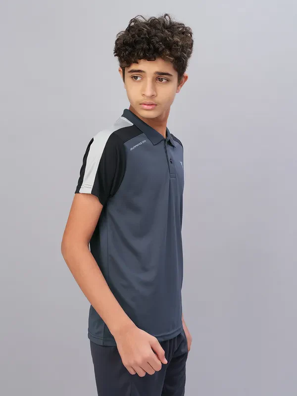 Boys Colorblock Slim Fit Polo T-shirt with TECHNO COOL - Image 9
