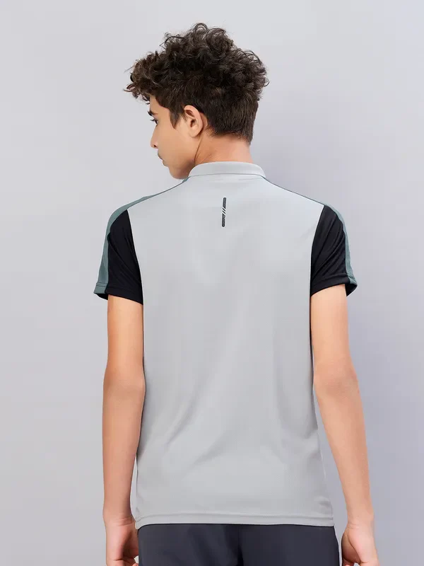 Boys Colorblock Slim Fit Polo T-shirt with TECHNO COOL - Image 3