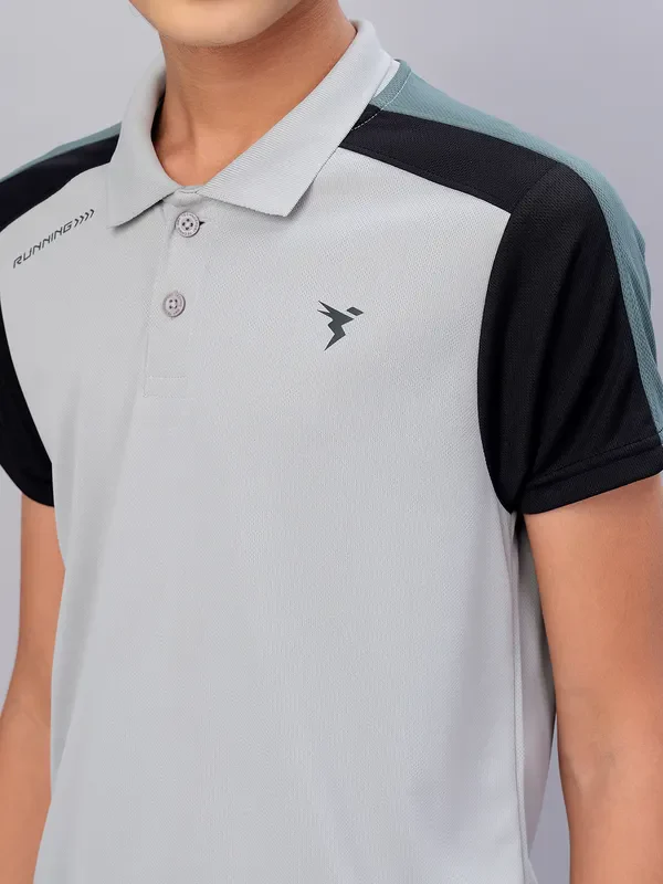 Boys Colorblock Slim Fit Polo T-shirt with TECHNO COOL - Image 4