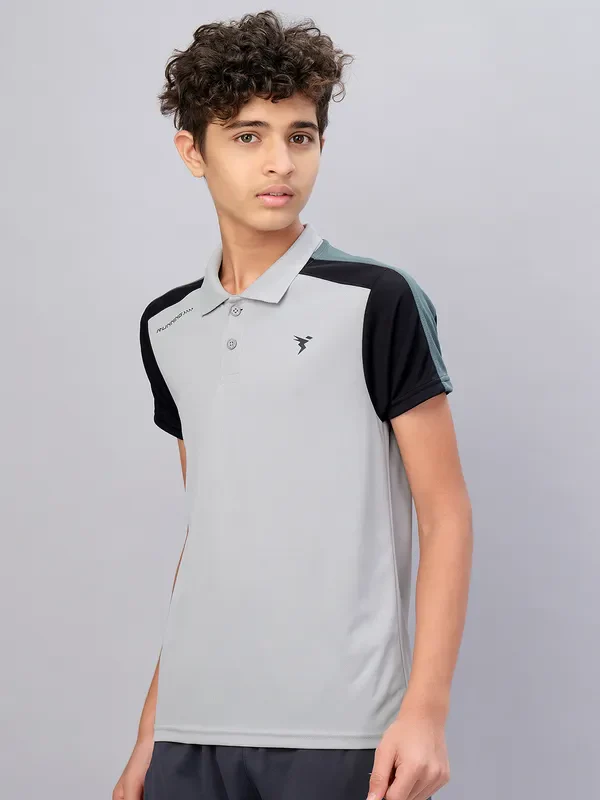 Boys Colorblock Slim Fit Polo T-shirt with TECHNO COOL - Image 5