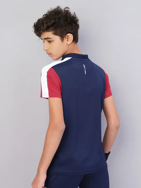 Boys Colorblock Slim Fit Polo T-shirt with TECHNO COOL - Image 4