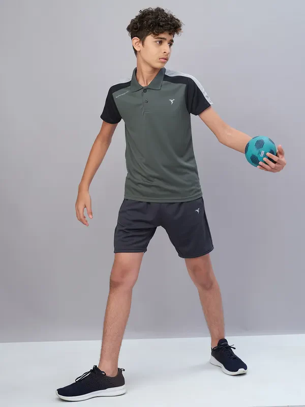 Boys Colorblock Slim Fit Polo T-shirt with TECHNO COOL - Image 4