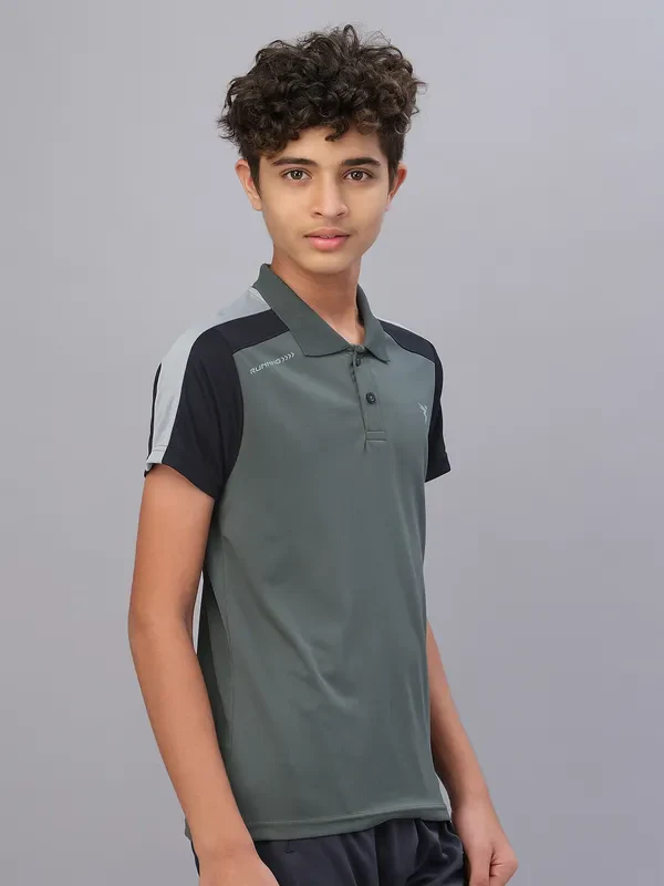 Boys Colorblock Slim Fit Polo T-shirt with TECHNO COOL - Image 9