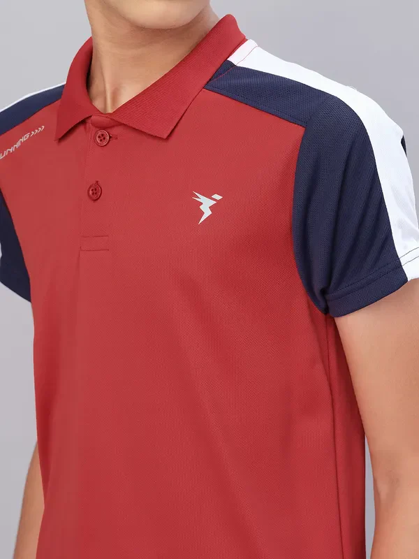 Boys Colorblock Slim Fit Polo T-shirt with TECHNO COOL - Image 6