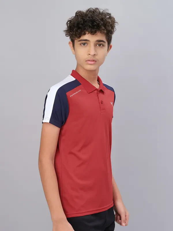 Boys Colorblock Slim Fit Polo T-shirt with TECHNO COOL - Image 7