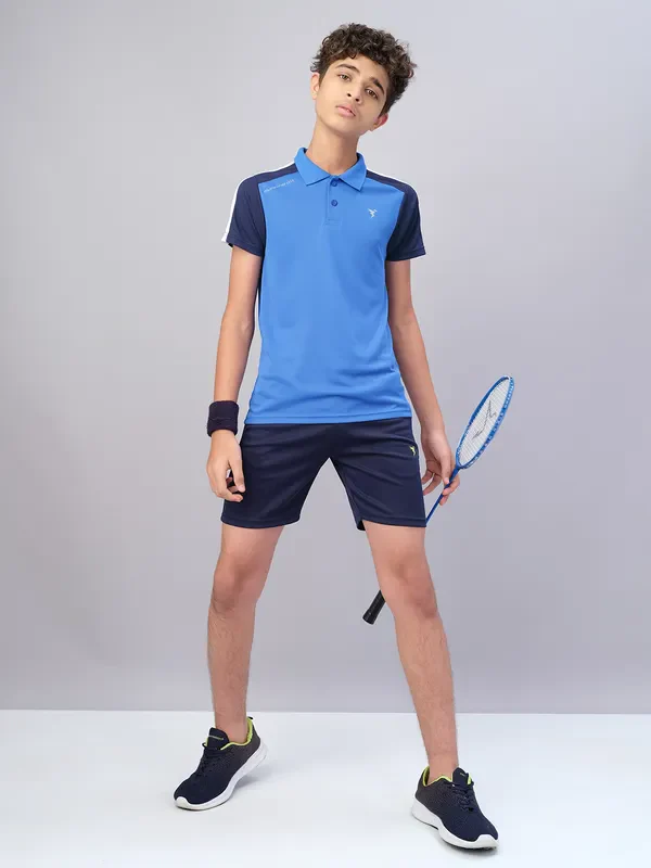 Boys Colorblock Slim Fit Polo T-shirt with TECHNO COOL - Image 4