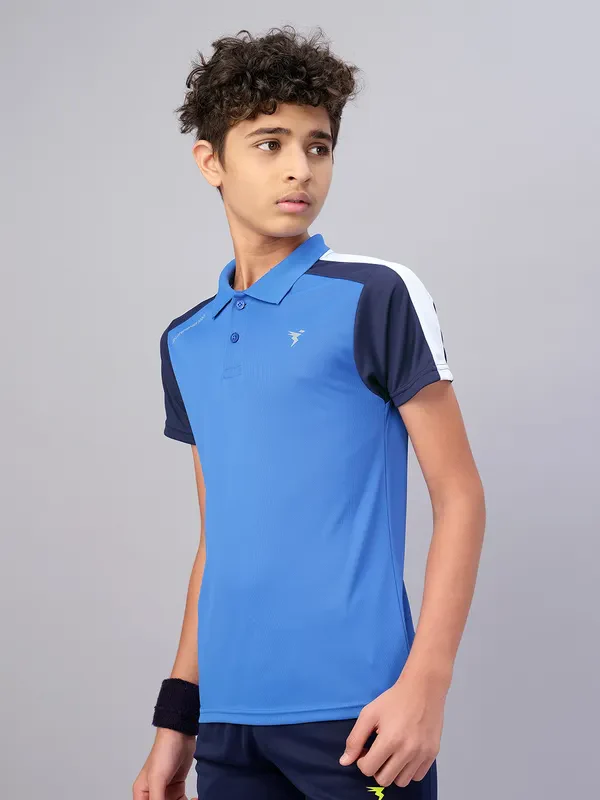 Boys Colorblock Slim Fit Polo T-shirt with TECHNO COOL - Image 5